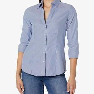 Blue Striped Women's Top